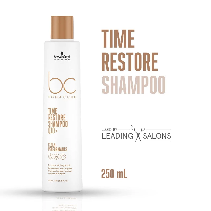 Schwarzkopf Professional Bonacure Time Restore Shampoo with Q10+ for Mature Hair, 250 ml-2.webp